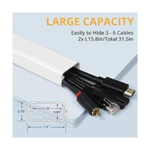 ZhiYo Cubierta de cable de TV para pared corrector de_2