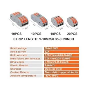 Aigreat 50 conectores compactos para conductores de_2