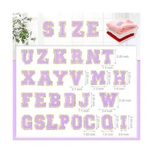 26 parches de brillantina para planchar con letras de_2