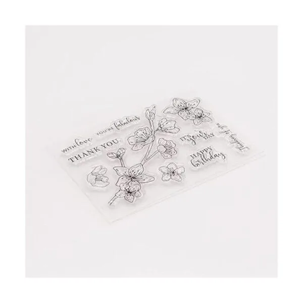 Arbuya DIY Flores Hojas Frase Sentiment Decorativo Claro_6