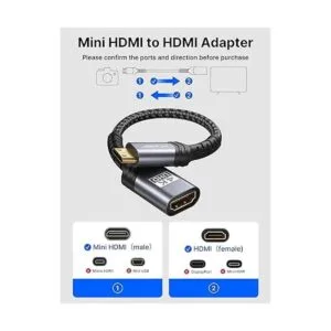 JSAUX Mini adaptador HDMI a HDMI cable mini HDMI macho a_6