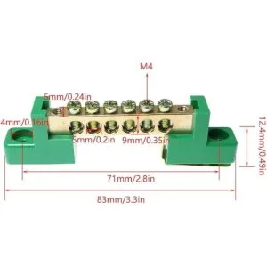 RLECS Bloque de terminales de barra de autobús de 6_4