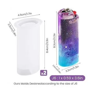 NiArt Juego de 2 moldes de silicona de resina para_2