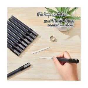 Rotuladores esmaltados para estampación de metal negro_3