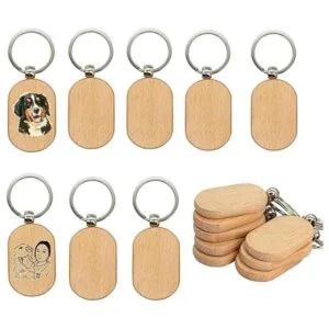 Paquete de 20 llaveros rectangulares de madera en blanco_1