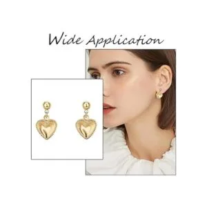 UNICRAFTALE Aproximadamente 100 dijes de corazón hinchado_5