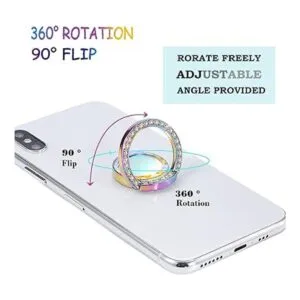 lenoup Soporte de anillo de teléfono brillante iridiscente_3