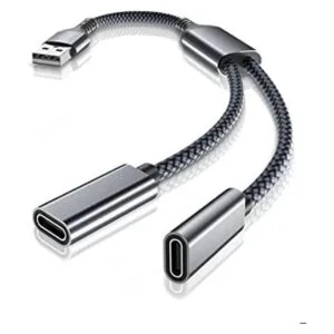 Elebase Adaptador USB macho a doble USB C hembra cable de_1