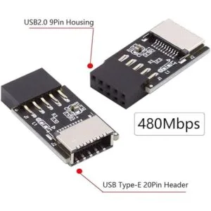 CY USB 2.0 de 9 pines macho a USB 3.1 tipo E KeyA hembra_3