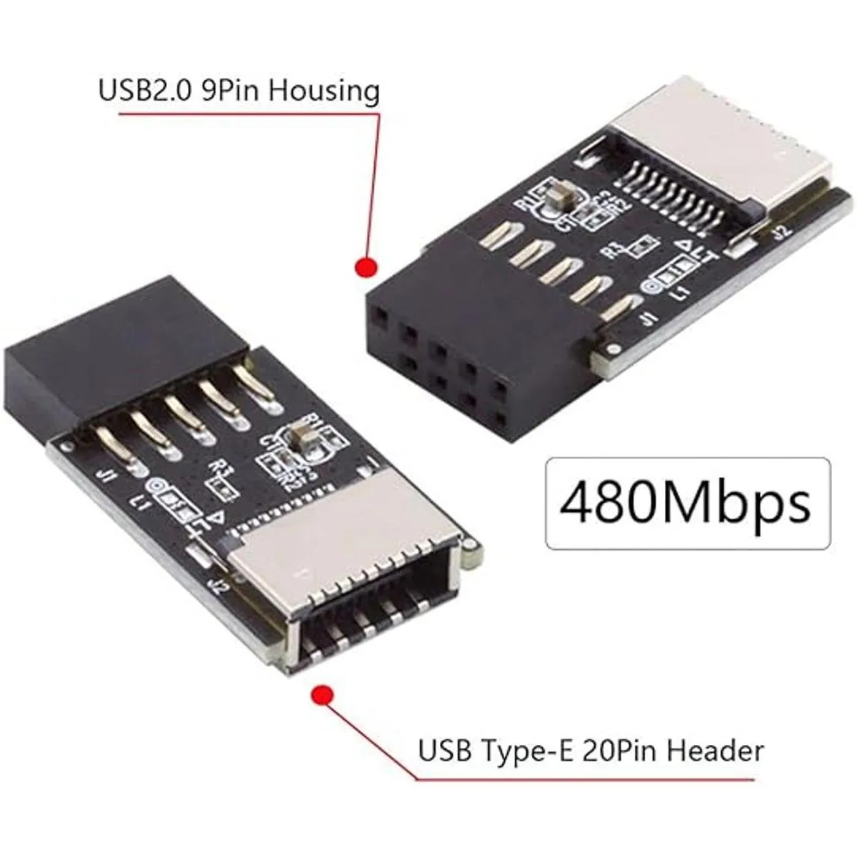 CY USB 2.0 de 9 pines macho a USB 3.1 tipo E KeyA hembra_3