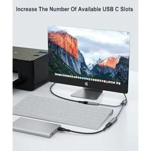 Elebase Adaptador USB macho a doble USB C hembra cable de_6