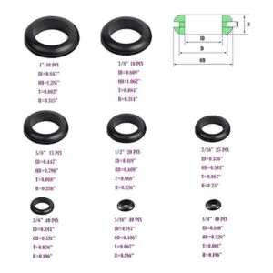 YUFANNET Juego surtido de 200 ojales de goma 8 tamaños de_4