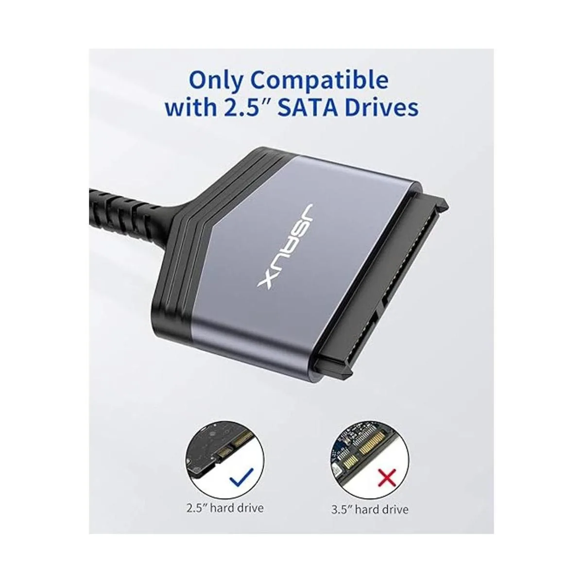 Cable SATA a USB A JSAUX USB A de 3.0 a 2.5 pulgadas_2