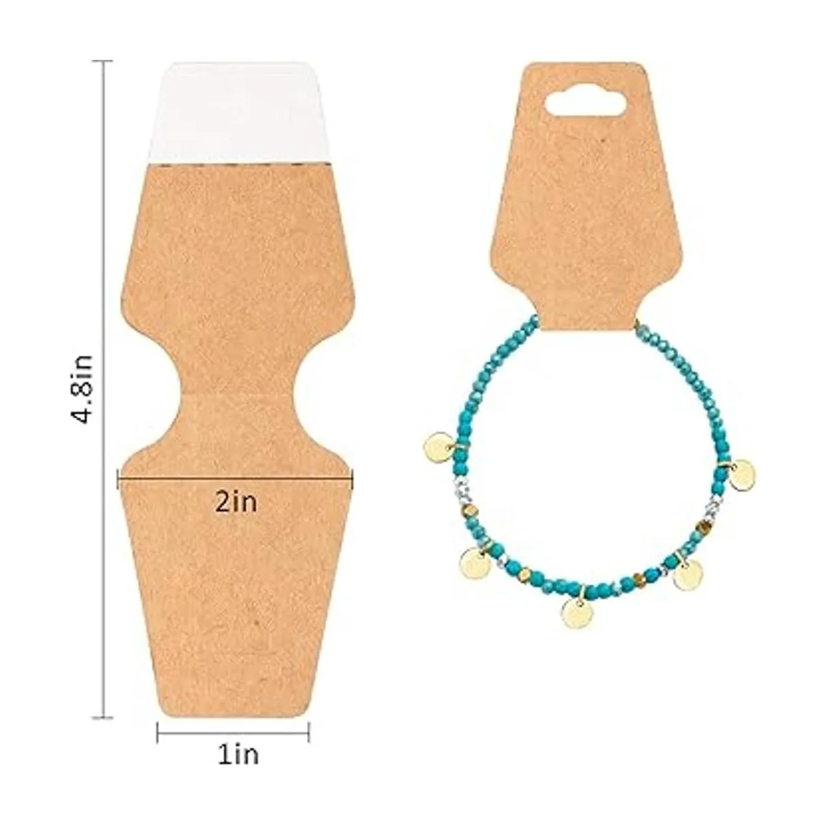 200 tarjetas de exhibición de pulseras collar adhesivo_2