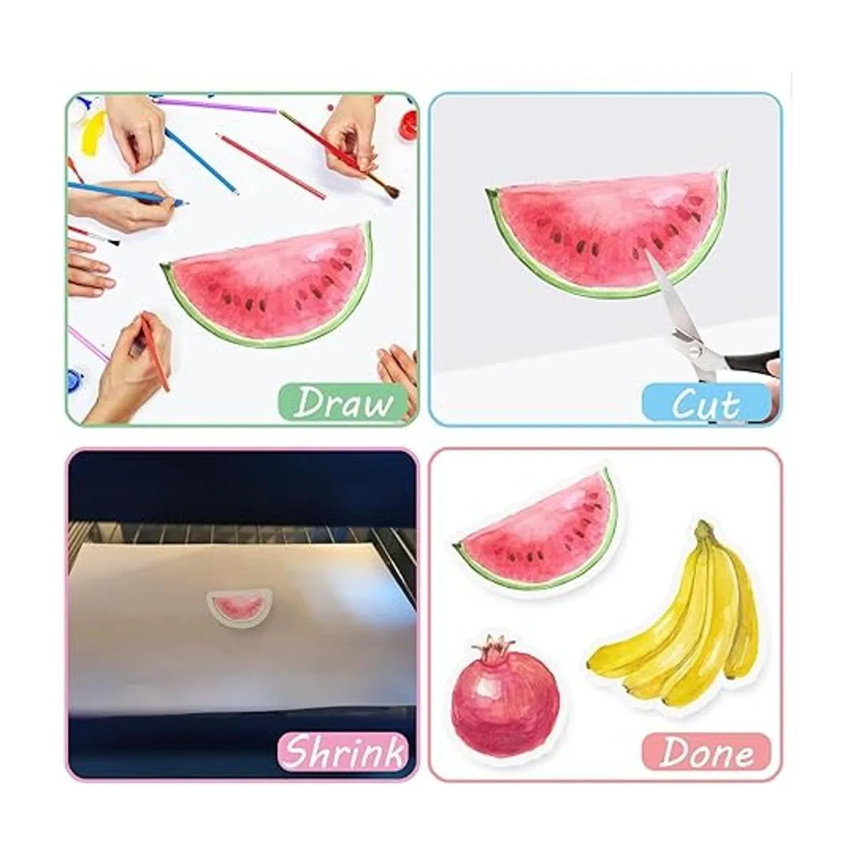 Benvo 10 hojas de plástico termorretráctiles de papel de_4