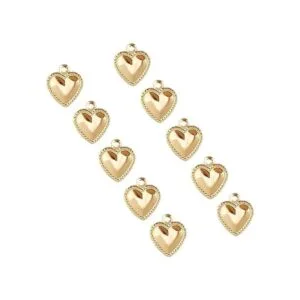 UNICRAFTALE Aproximadamente 100 dijes de corazón hinchado_6