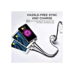 Paquete de 2 cables de carga USB retráctiles 3.0A de 4_2