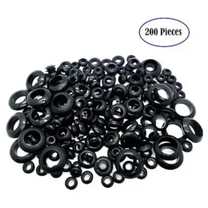 YUFANNET Juego surtido de 200 ojales de goma 8 tamaños de_2