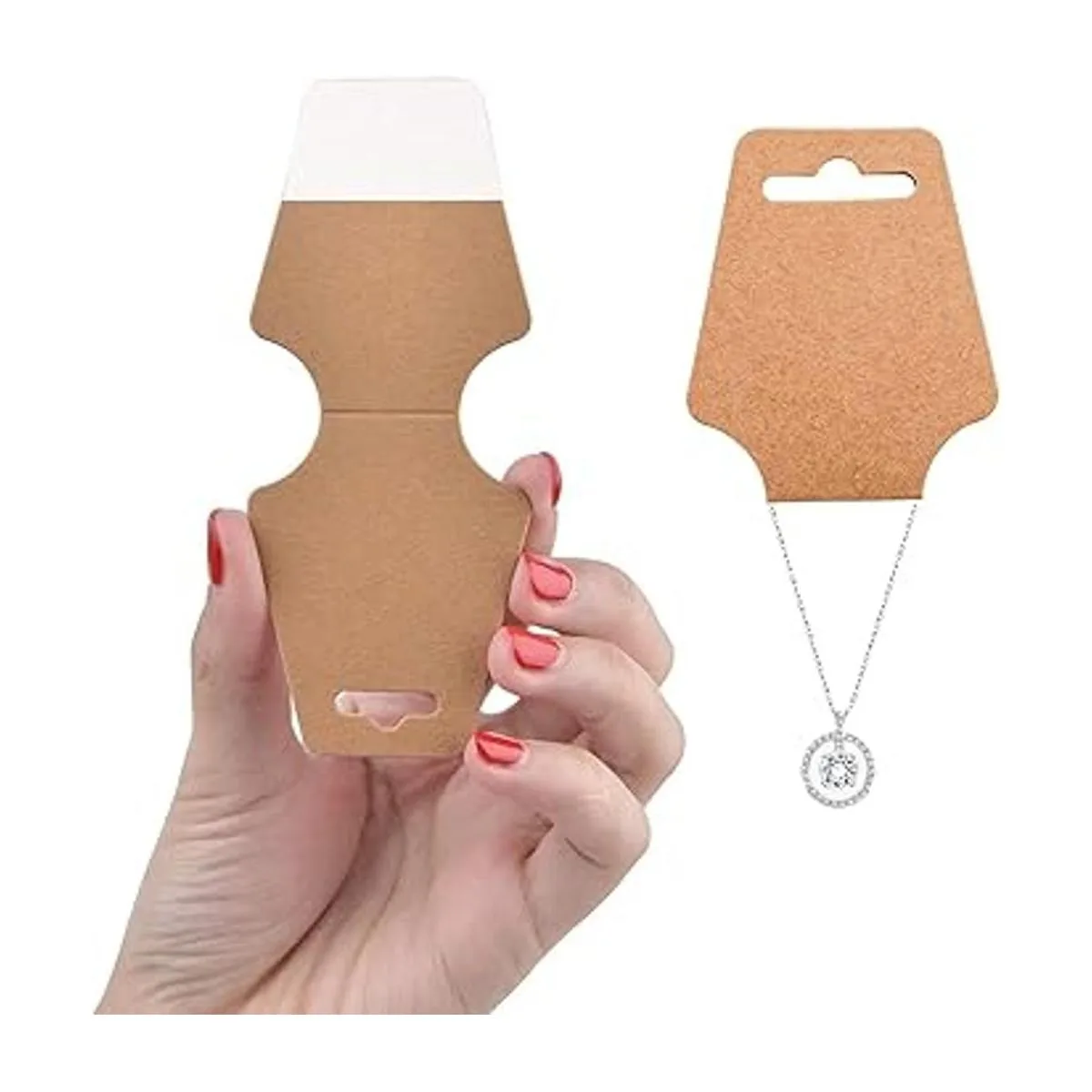 200 tarjetas de exhibición de pulseras collar adhesivo_4