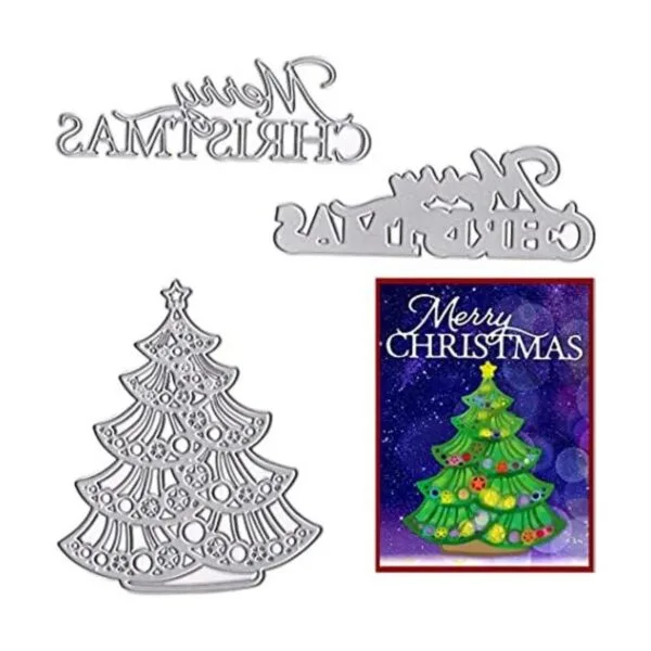ABTOLS Troqueles de corte de metal de Feliz Navidad para_1