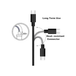 RoFI Cable USB tipo C 2 unidades Cable USB C de 2 pies_4