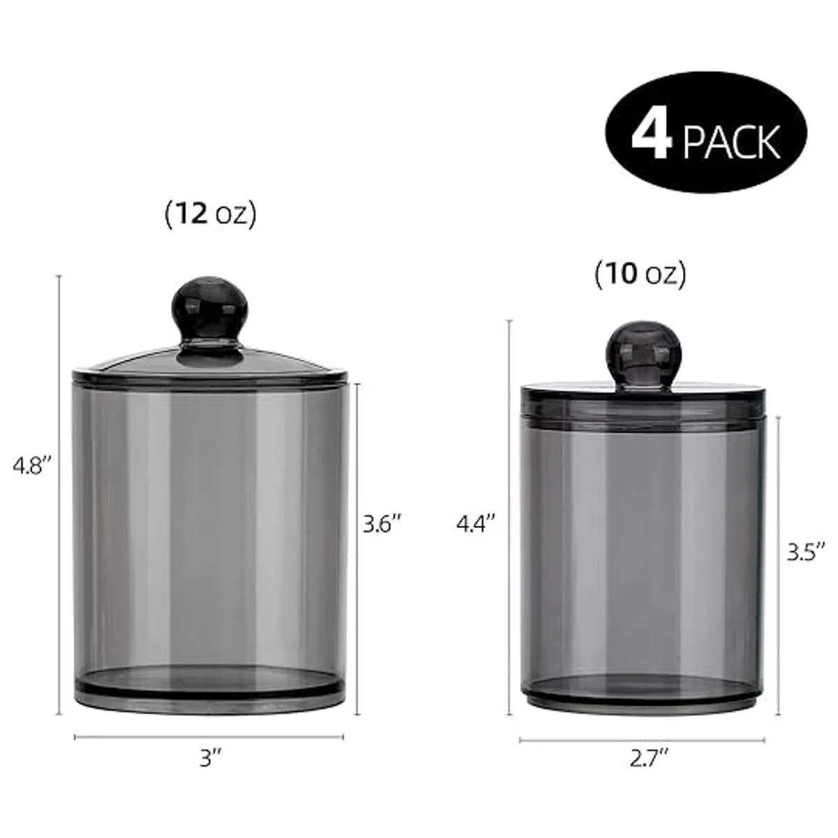 Tbestmax Paquete de 4 soportes Qtip de 10 onzas 12 onzas_7