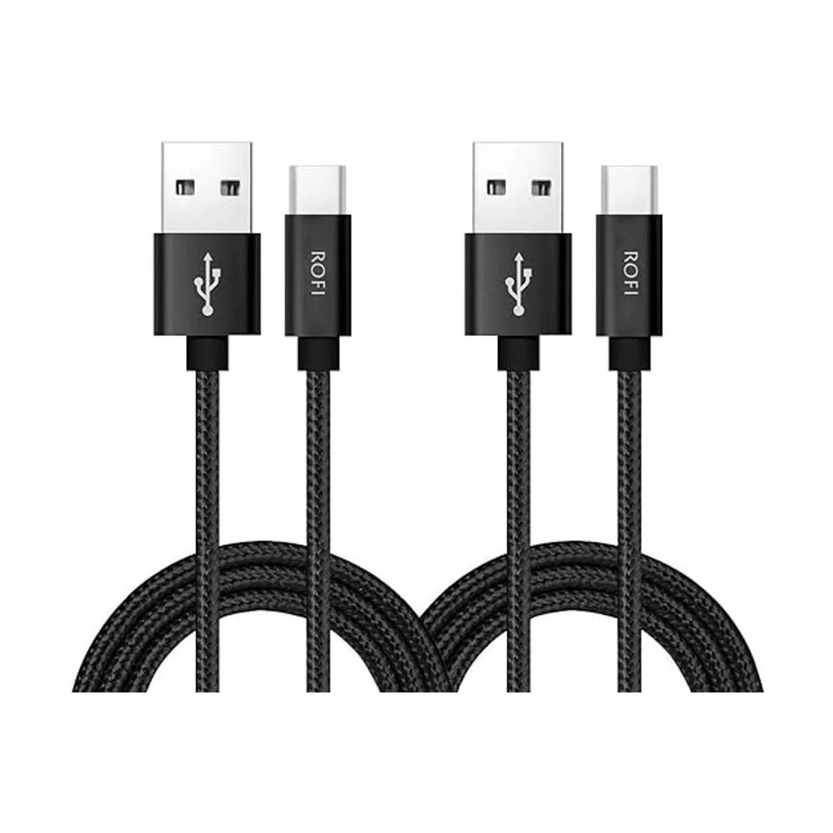 RoFI Cable USB tipo C 2 unidades Cable USB C de 2 pies_1