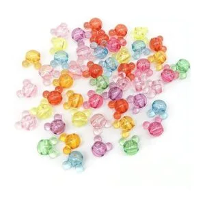 200 cuentas transparentes de Mickey con cabeza de ratón_4