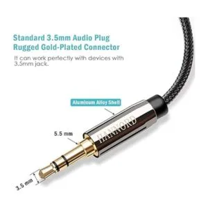 Cable AUX Hannord 0.138 in de nailon trenzado estéreo AUX_2