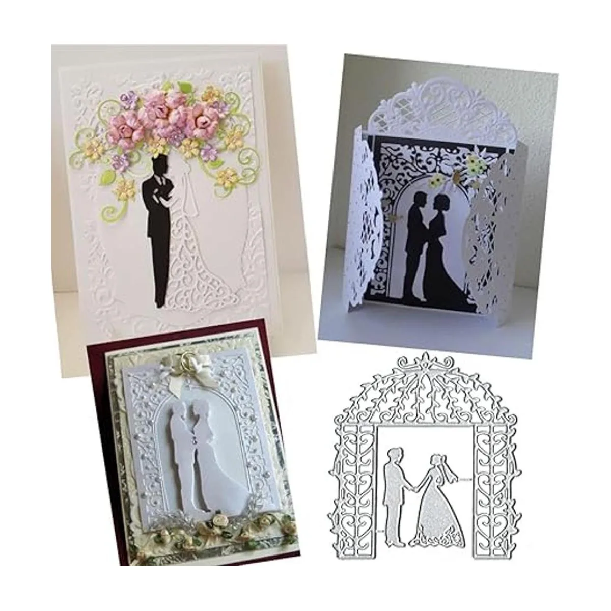 Troqueles de metal para parejas de boda plantillas de_5