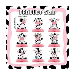 9 piezas de centros de mesa de panal con estampado de_6