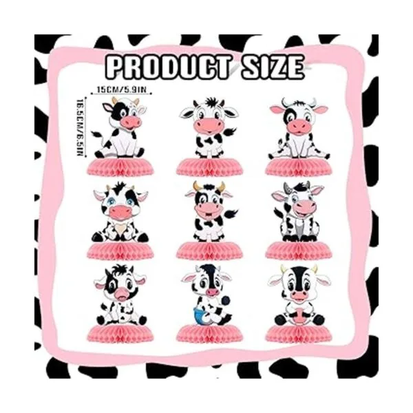 9 piezas de centros de mesa de panal con estampado de_6