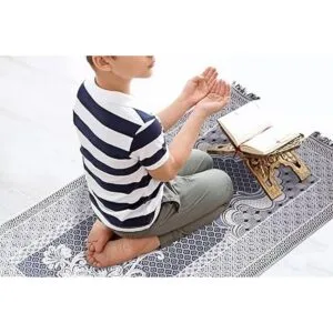 Alfombra de oración musulmana de estilo turco otomano con_2