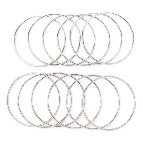 Framendino Paquete de 12 anillos de macramé de 3_1