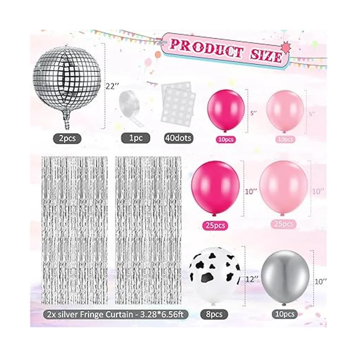 95 piezas de decoraciones de fiesta de discoteca_2