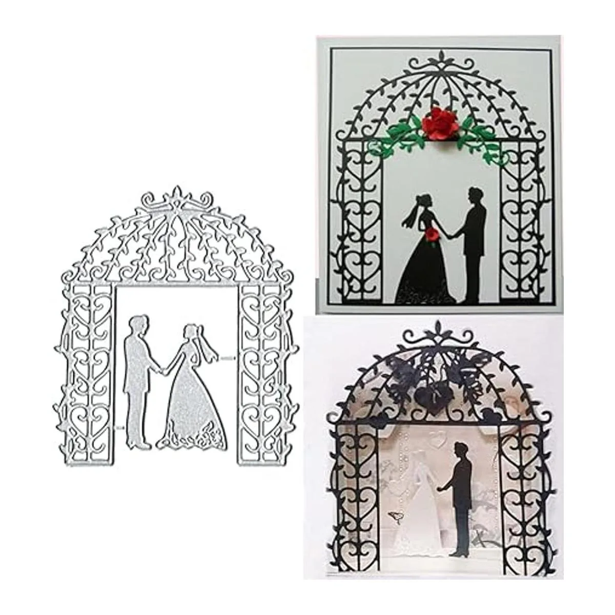 Troqueles de metal para parejas de boda plantillas de_3