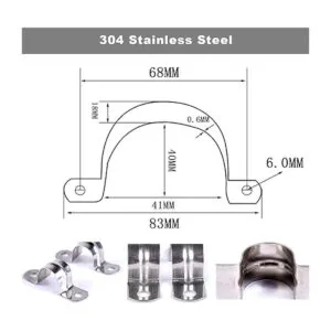 Paquete de 30 correas rígidas de acero inoxidable M40 1_3