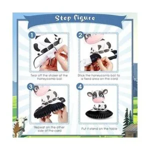 8 piezas de centro de mesa con estampado de vaca fiesta_2