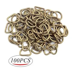 BronaGrand 100 anillos en D de metal niquelado de 34_2