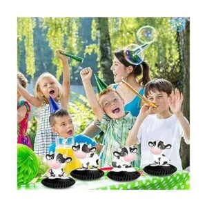 8 piezas de centro de mesa con estampado de vaca fiesta_6