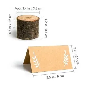 Jofefe 20 soportes para tarjetas de lugar rústico de alta_6