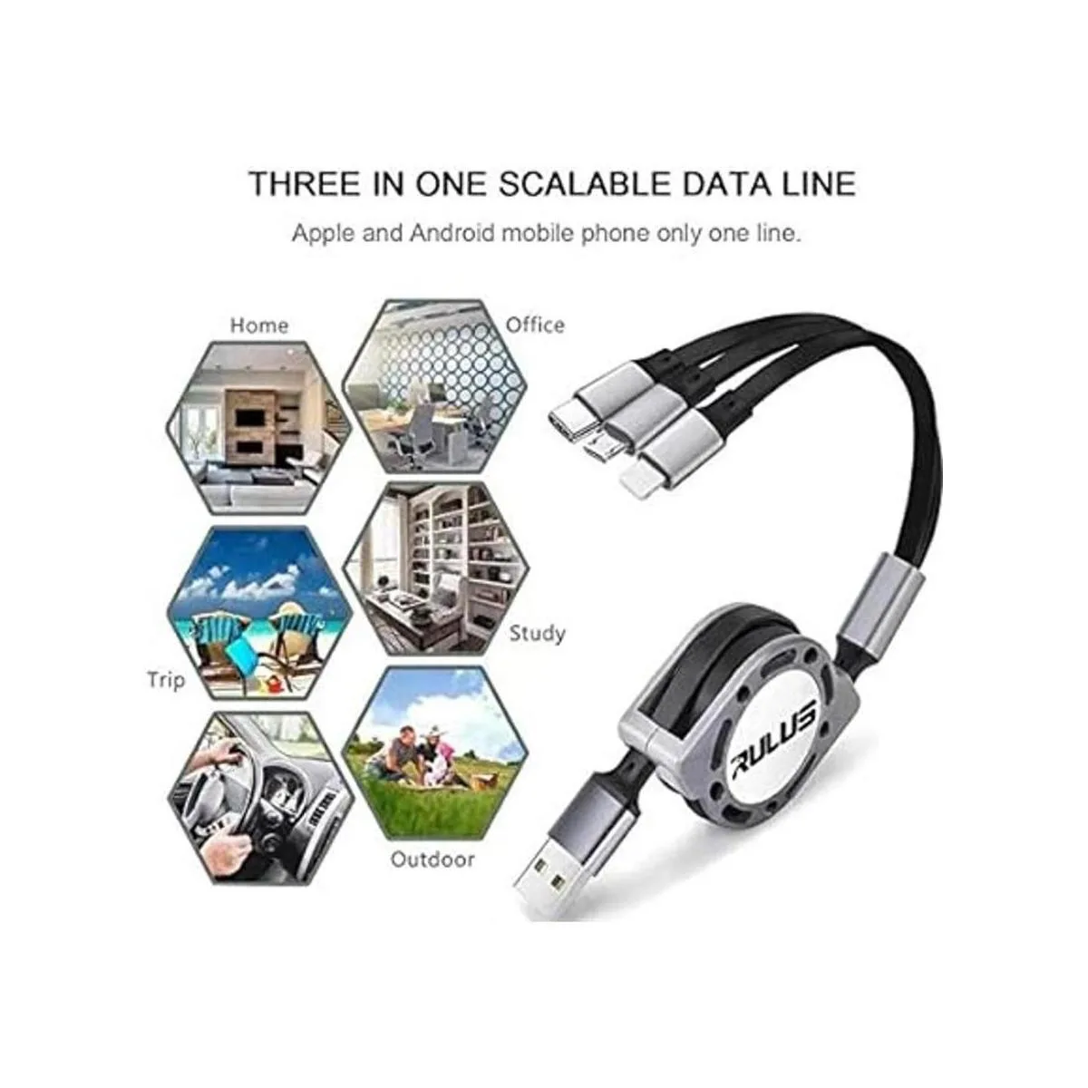 Paquete de 2 cables de carga USB retráctiles 3.0A de 4_6