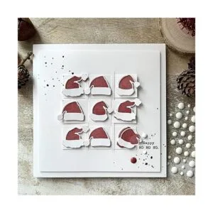 DDeehs Marco de sombrero de Navidad con diseño de letras_4