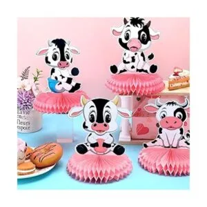 9 piezas de centros de mesa de panal con estampado de_2