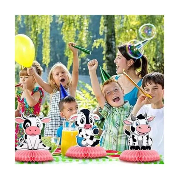 9 piezas de centros de mesa de panal con estampado de_5