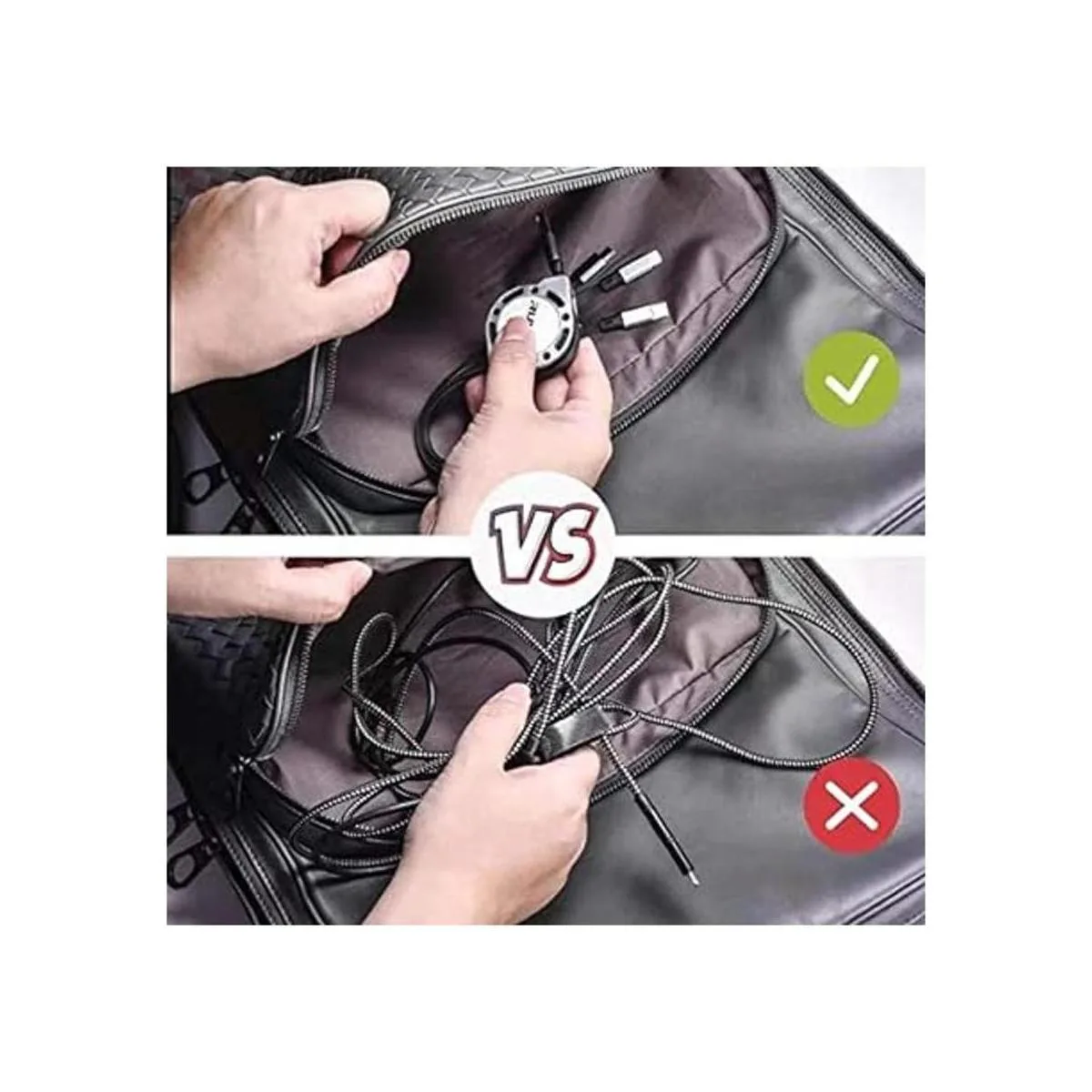 Paquete de 2 cables de carga USB retráctiles 3.0A de 4_4