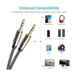 Cable AUX Hannord 0.138 in de nailon trenzado estéreo AUX_5