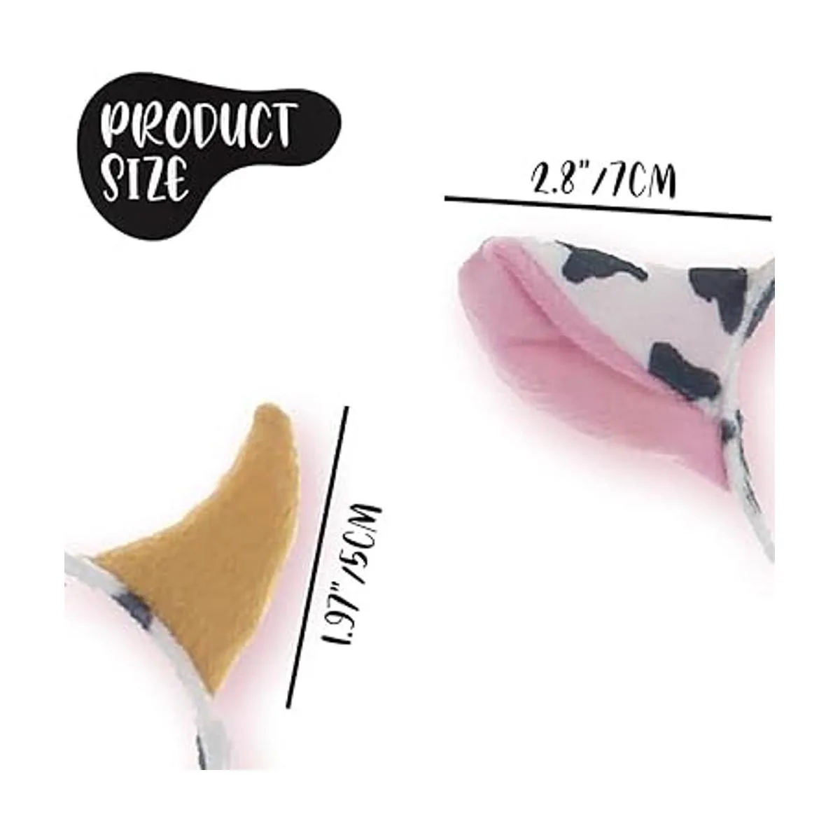 Orejas de vaca con estampado de vaca para fiesta de vaca_2