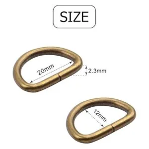 BronaGrand 100 anillos en D de metal niquelado de 34_4