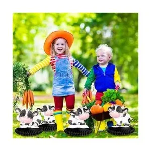 8 piezas de centro de mesa con estampado de vaca fiesta_4